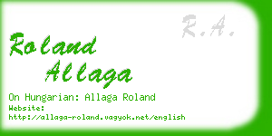 roland allaga business card